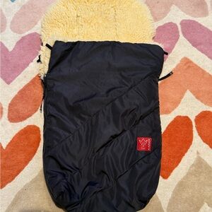 Kaiser Black shearling stroller Footmuff